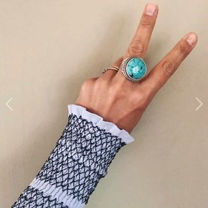 Freya Branwyn Boho Style  Turquoise Ring Size 8.5